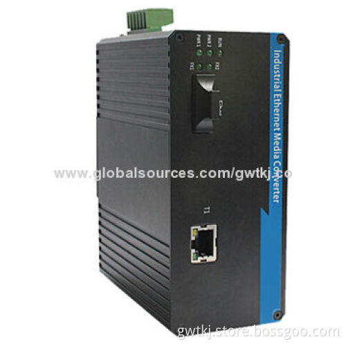 Gigabit Industrial Ethernet Media Converter, SM, 20km,SC/ST/FC/LC Optional,Professional Manufacturer